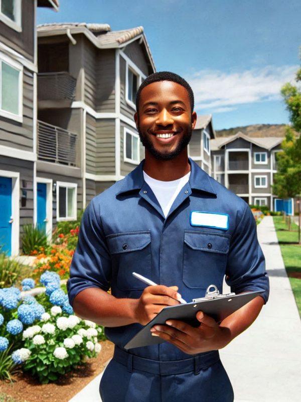 A Black man working in Property Management